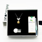 Sterling Silver Diamond Butterfly Aroma Necklace - Pink | Energy & Healing | Diffuse on the go