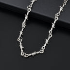 1 pc Punk Rock Style Silver Link Chain Collar Necklace Daily Music Festival Gothic Jewelry-2