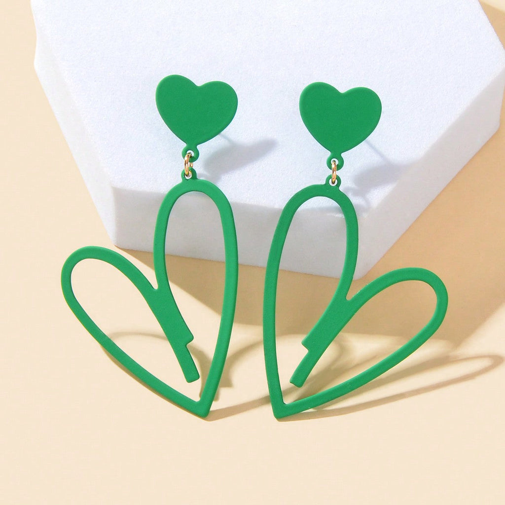 Romantic Heart-shaped Earrings Stylish Ear Accessories Dainty Gifts for Women-10