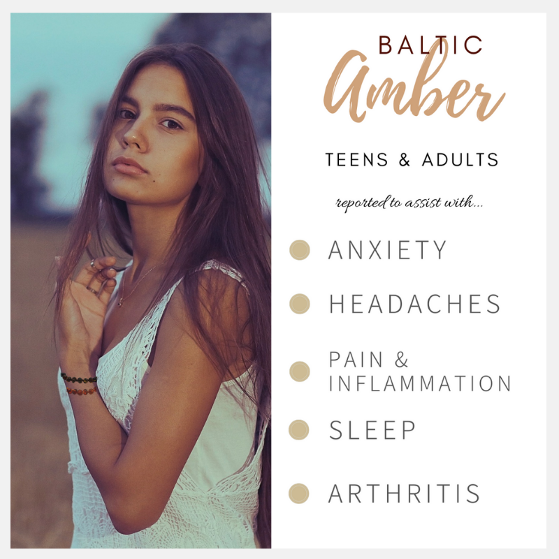 Adult Cherry Amber Anklet