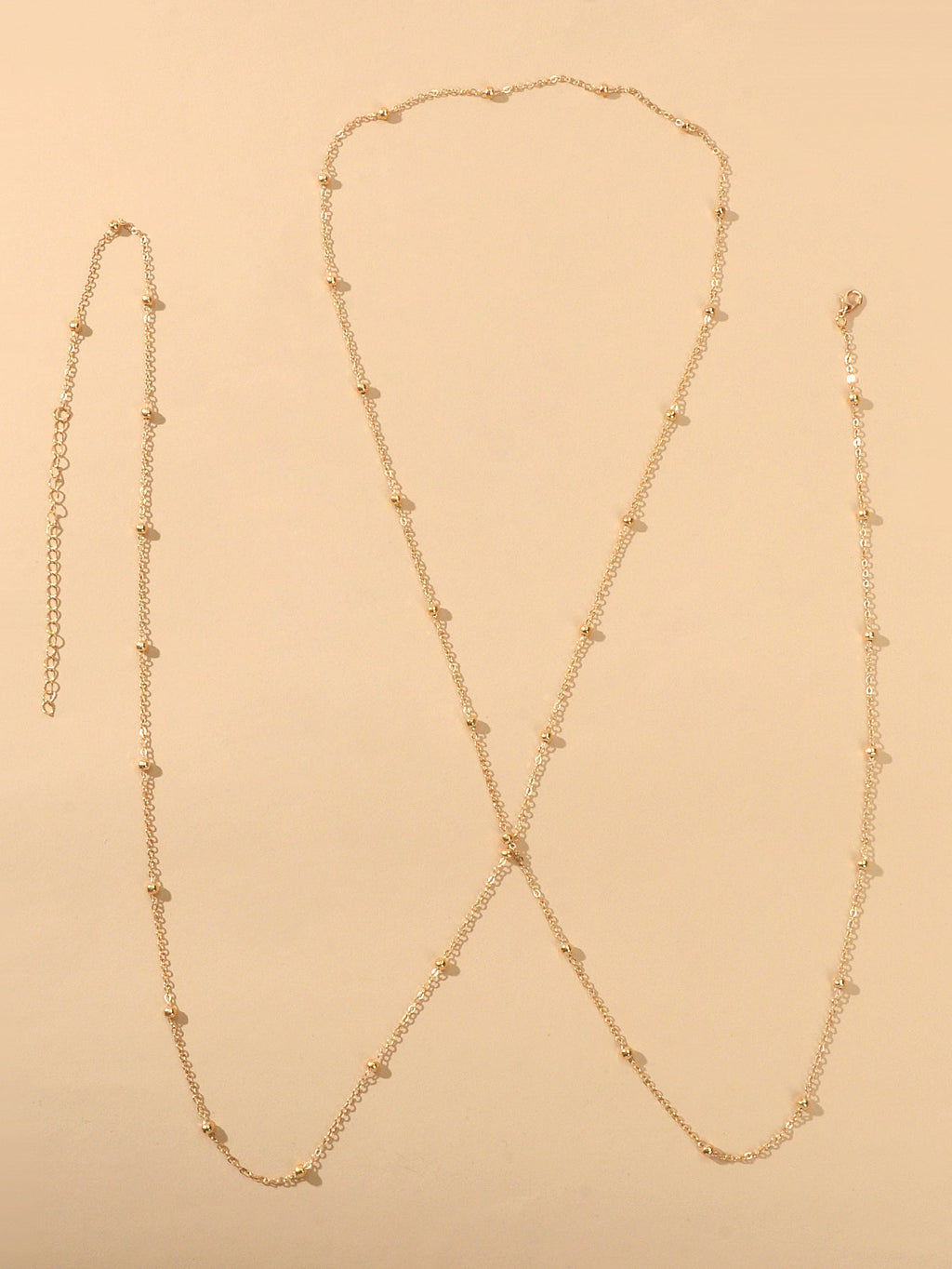 Simple Gold Waist Link Body Chain Belly Necklce Sexy Bikini Jewelry Layer Choker-2