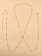 Simple Gold Waist Link Body Chain Belly Necklce Sexy Bikini Jewelry Layer Choker-2