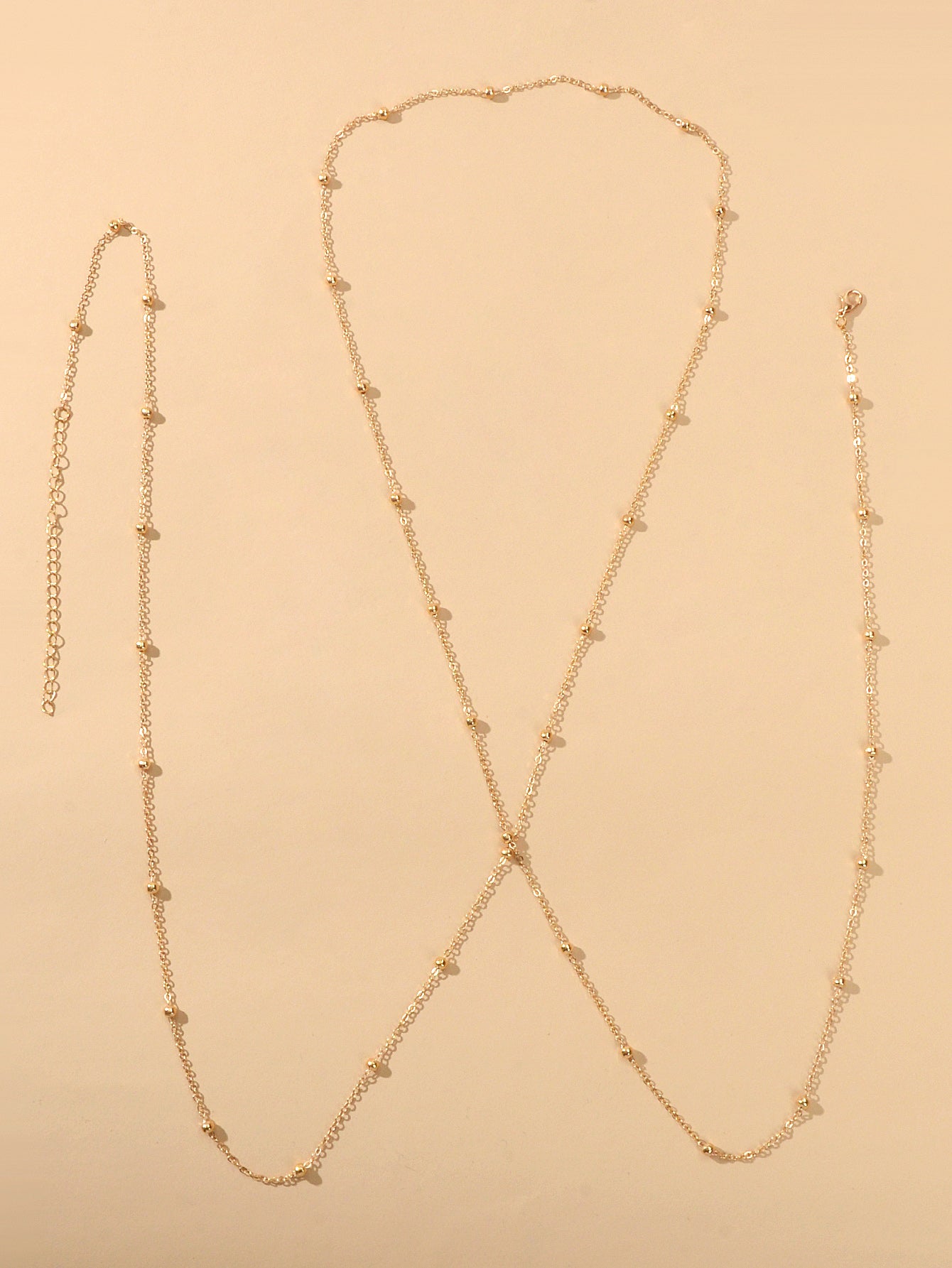 Simple Gold Waist Link Body Chain Belly Necklce Sexy Bikini Jewelry Layer Choker-2