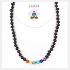Chakra & Cherry Amber Adult Necklace