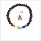Chakra & Cherry Amber Adult Bracelet
