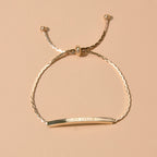 Letter Engraved Adjustable Bar and Ball Beaded Slide Strand Lover Dream Bracelet-0