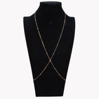 Simple Gold Waist Link Body Chain Belly Necklce Sexy Bikini Jewelry Layer Choker-0