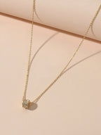 Luxurious Jewellery Gold Silver Chain Rhinestone Cylinder Necklace Accessories-1