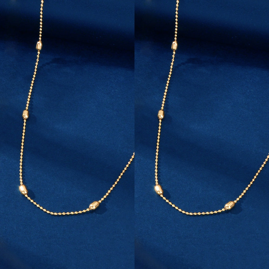 2 pcs Clearance Items AU Local Warehouse Golden Beads Chain Necklaces set Fashion Jewelry-1