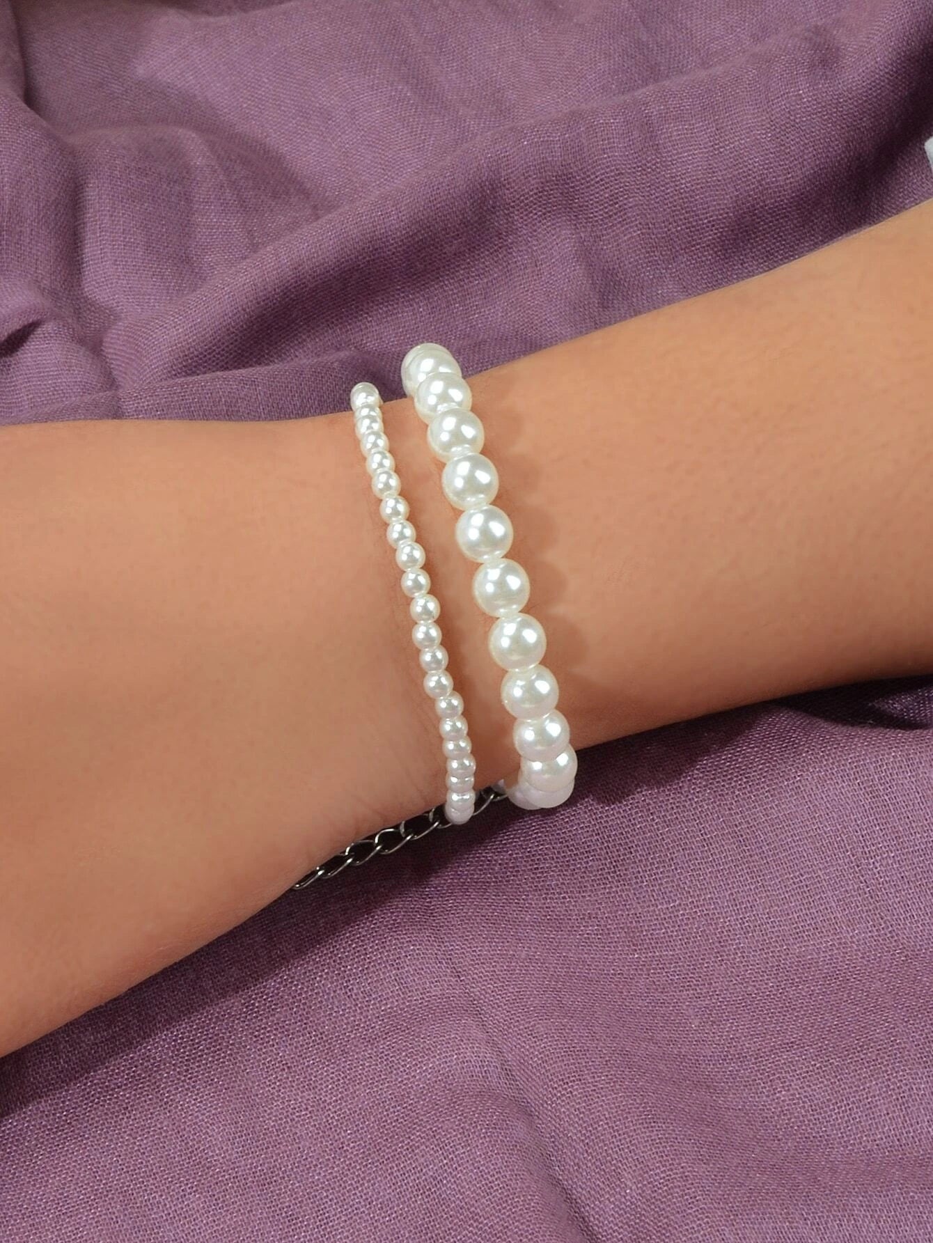 Luxurious Women Retro Double layer Pearl Bracelet High Quality Party Jewellery-0