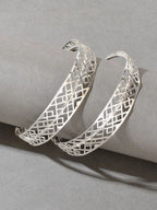 Ethnic Hollow out Geometric Big Statement Hoop Huggie Earrings Chunky Jewellery