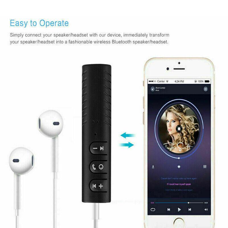 Bluetooth 5.0 Audio Receiver Wireless 3.5mm AUX Music Adapter for Car Home Stereo-4