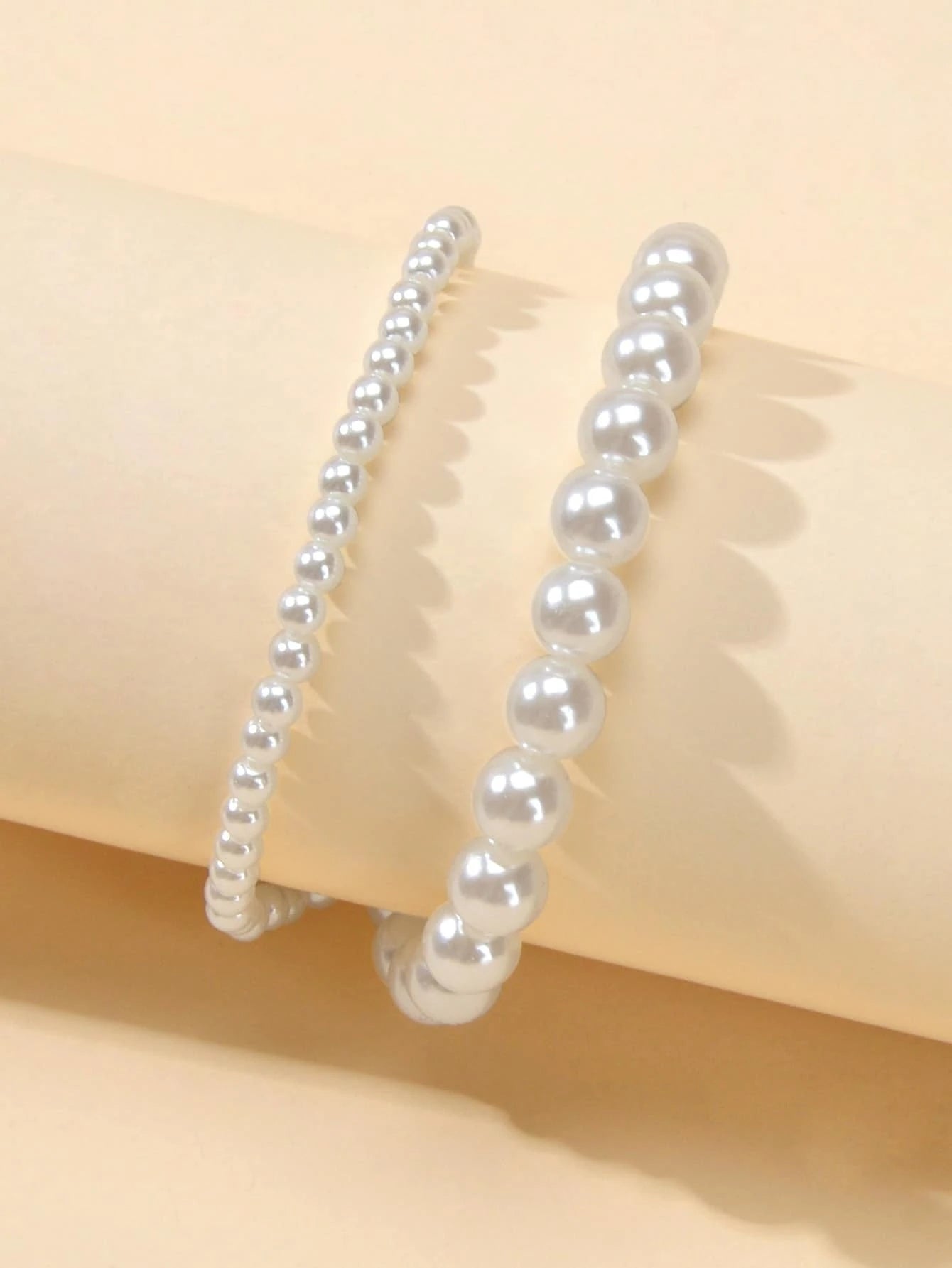 Luxurious Women Retro Double layer Pearl Bracelet High Quality Party Jewellery-1