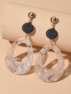 Retro Style Acrylic Water Drop Dangle Holiday Earrings Traditional Women Jewelry-1