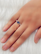 Retro Textured Jewellery Elastic Pearl Natural Stone Finger Ring Band for Women-1