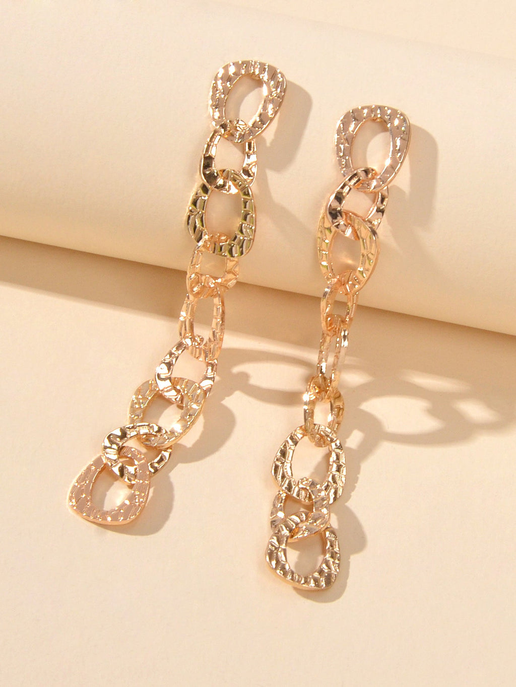 Anniversary Wedding Jewellery Gold Circle Long Knot Dangle Classics Earrings-1