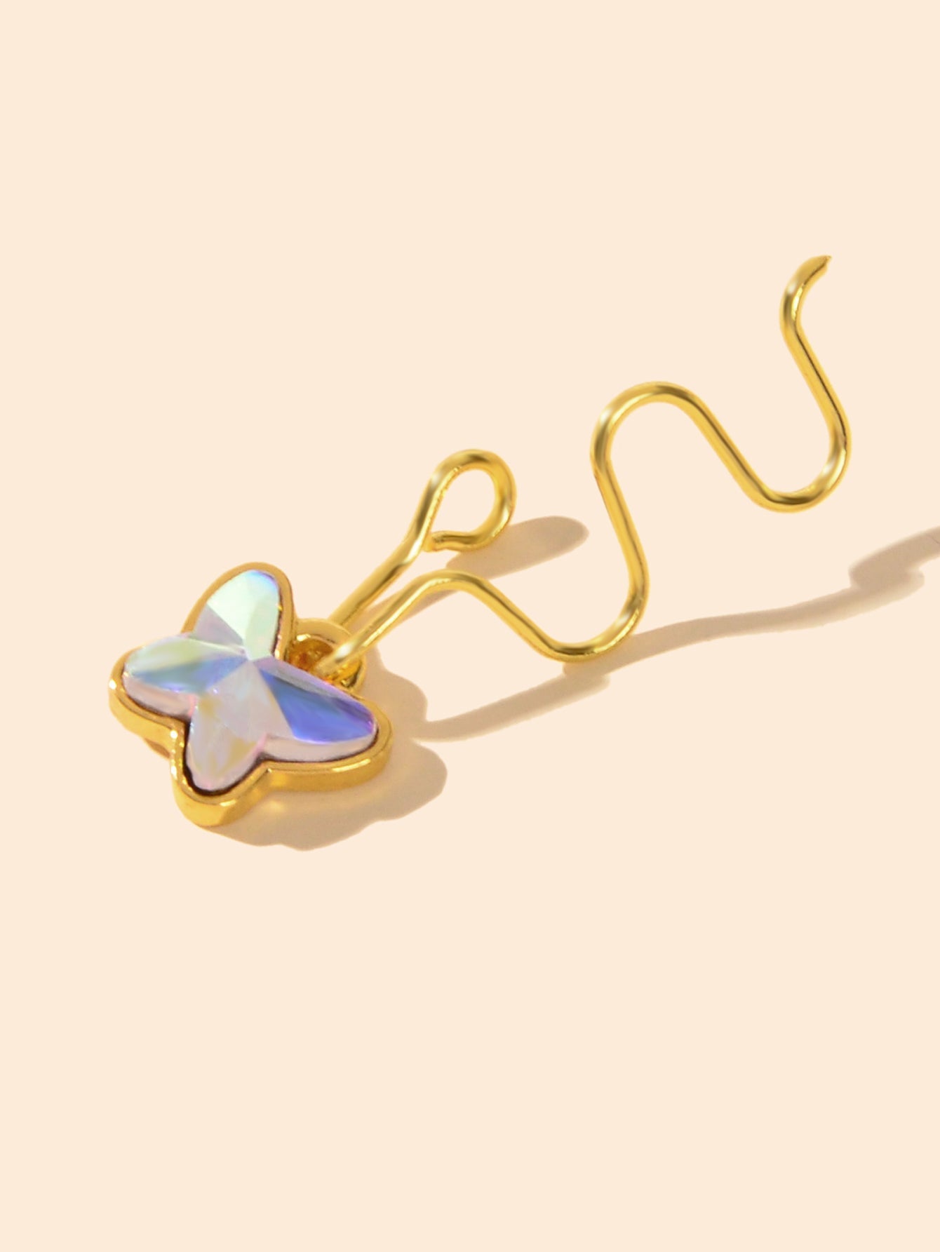 Fake Nose Rings Clip On Nose Ring Butterfly African Nose Cuff Non Piercing Jewel-1