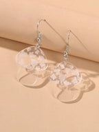 Lovely Jewellery Transparent Acrylic Mushroom Drop Earrings Women Accessories-1