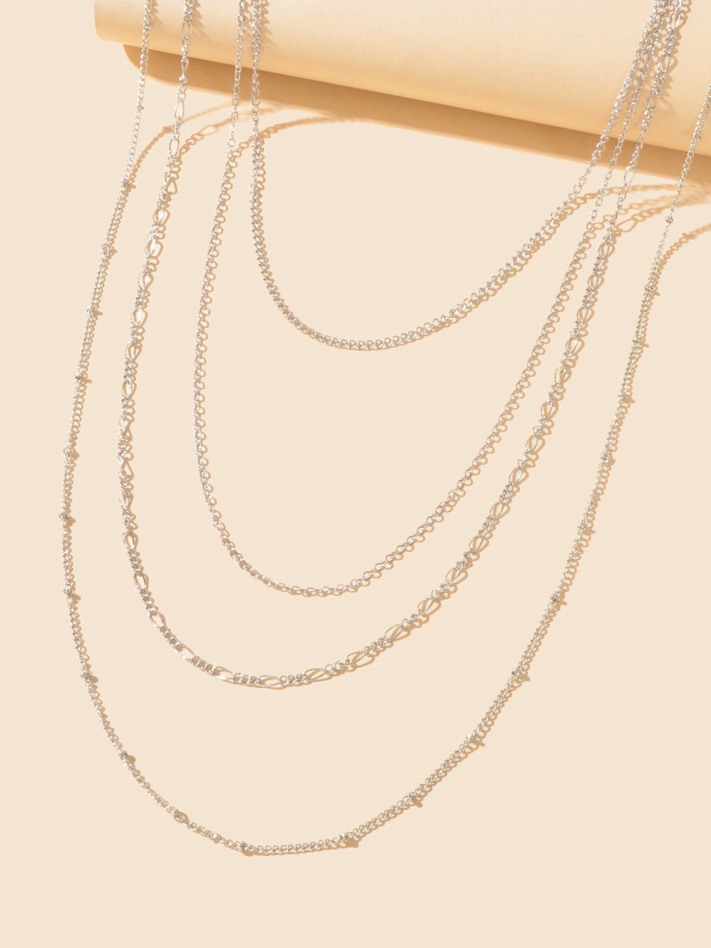 Gold Silver Long Tassel Multi-layer Chain Necklace Girls Cool Designer Jewellery-2