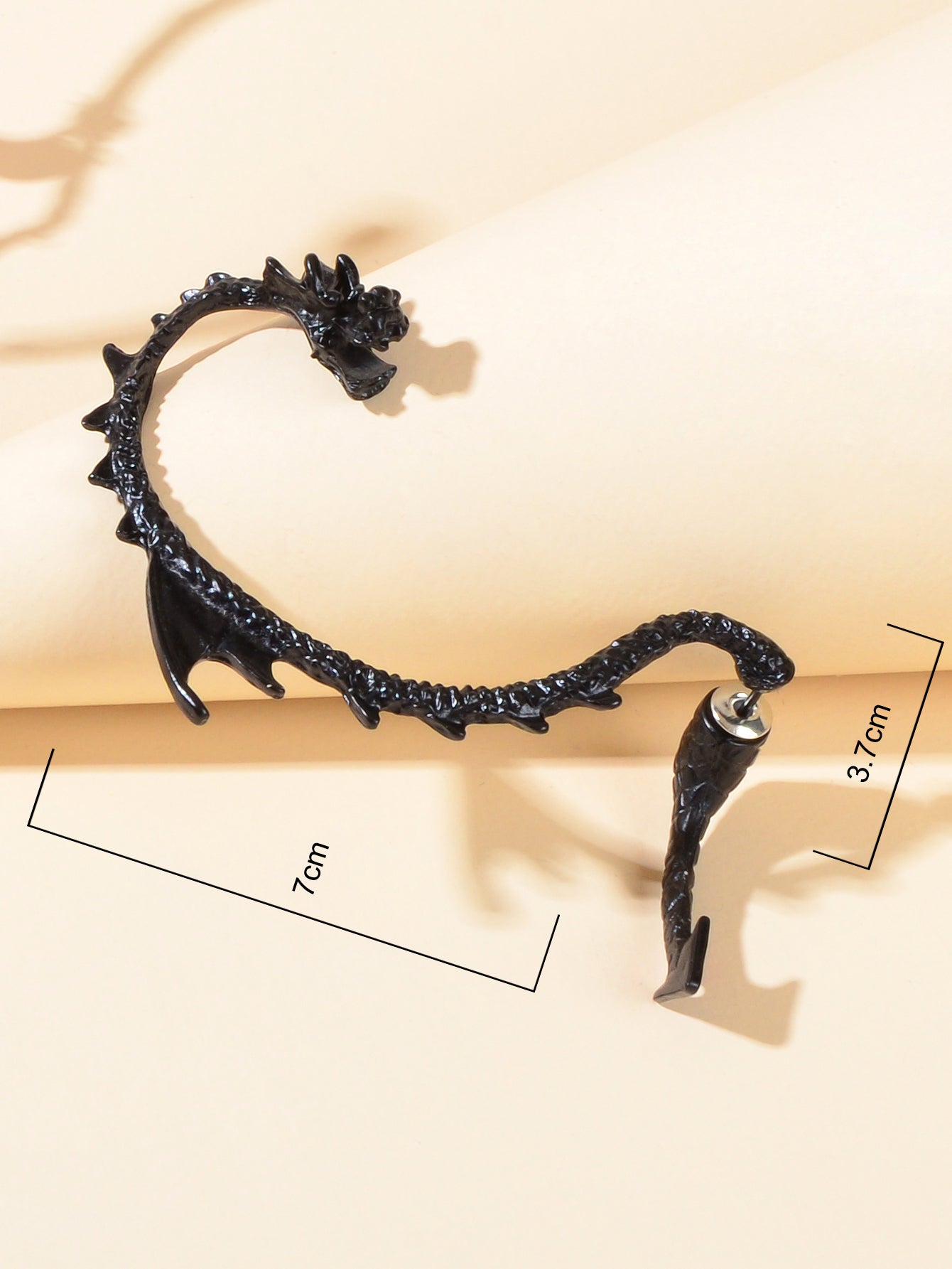 1 pc Vintage Punk Dragon Tentacle Climber Pierced Gothic Ear Cuff Wrap Earrings