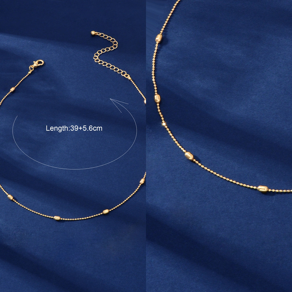 2 pcs Clearance Items AU Local Warehouse Golden Beads Chain Necklaces set Fashion Jewelry-3