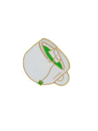 Creative Pink Cat Green Orange Enamel Coffee Cup White Tea Cup Brooch Jewellery-2