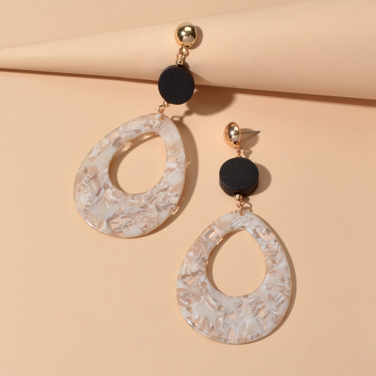 Retro Style Acrylic Water Drop Dangle Holiday Earrings Traditional Women Jewelry-2