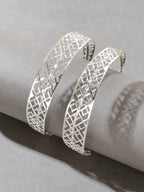 Ethnic Hollow out Geometric Big Statement Hoop Huggie Earrings Chunky Jewellery