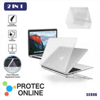 Frosted Transparent Case with Keyboard Cover for MacBook 13 to 16 Inch