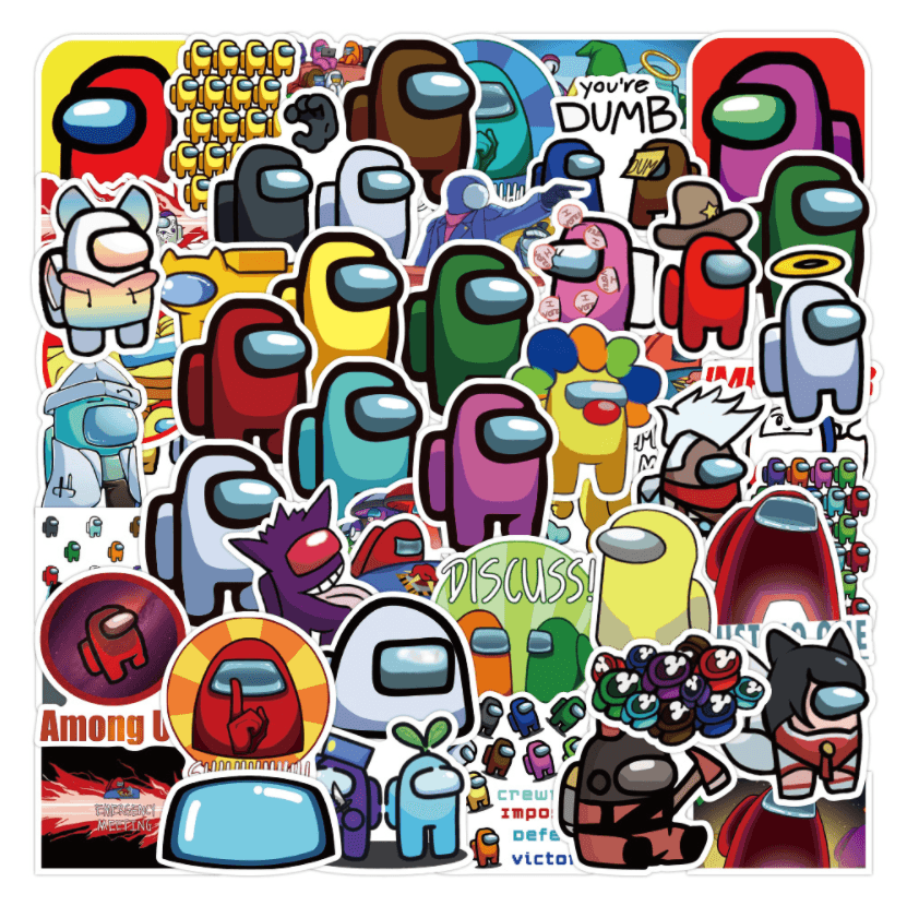 Among Us Rainbow Crewmate Vinyl Decal Stickers Game Laptop Phone Bag Luggage Au