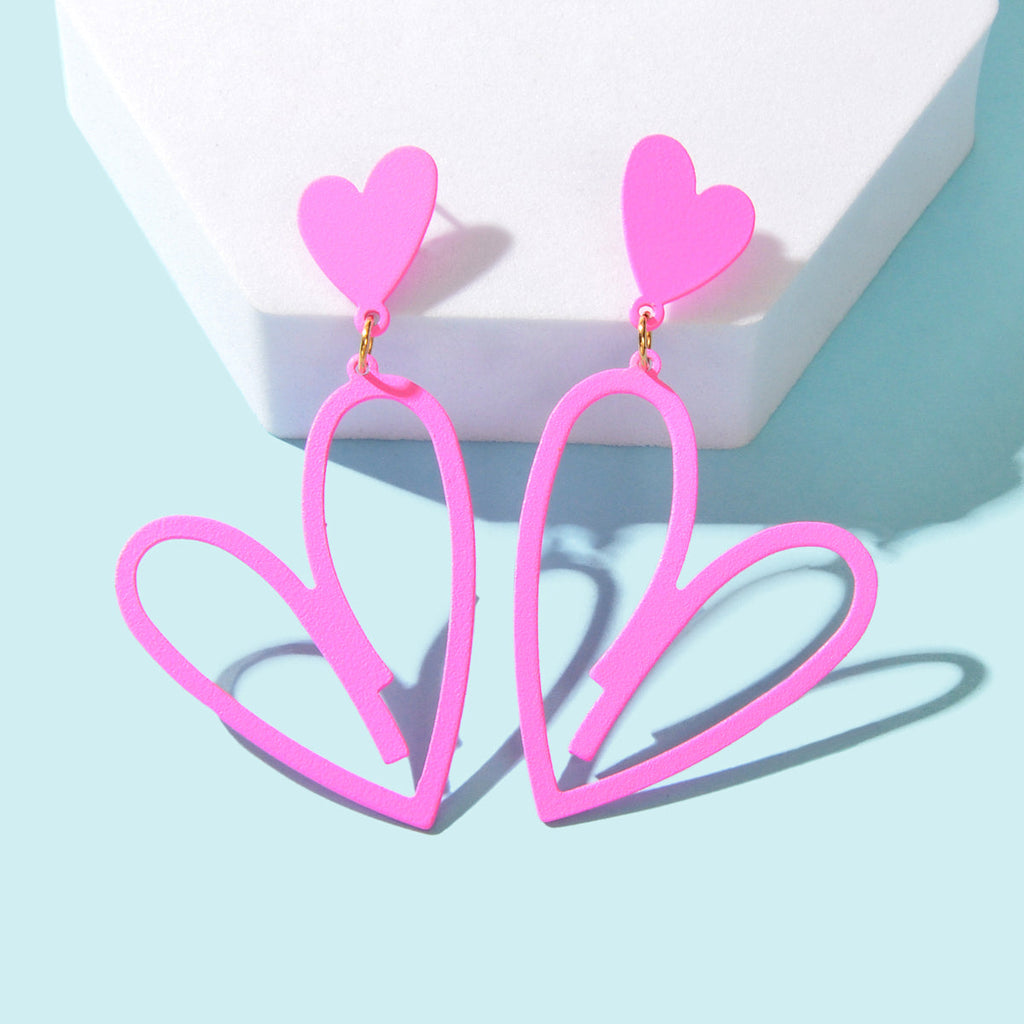 Romantic Heart-shaped Earrings Stylish Ear Accessories Dainty Gifts for Women-4