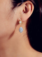 Retro Jewelry Good Quality Pearl Geometric Asymmetric Dangle Earrings Accessory-3