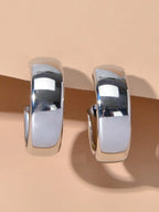 Punk Rock Silver Hoop Earrings C Shape Circle Stud Earrings Girls Teens Gift