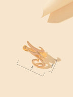 Gold Letter M Shape Small Fake Nose Ring Lip Ear Nose Body Piercing Stud Jewelry-3