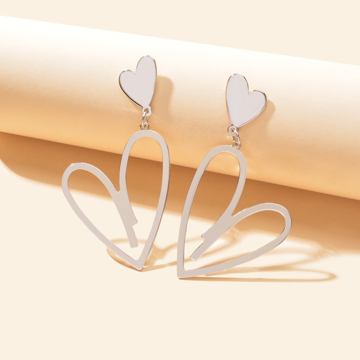Romantic Heart-shaped Earrings Stylish Ear Accessories Dainty Gifts for Women-5
