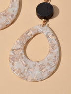 Retro Style Acrylic Water Drop Dangle Holiday Earrings Traditional Women Jewelry-4