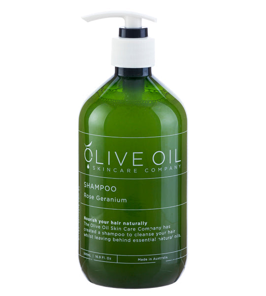 Hair Shampoo, Castile Style, Rose Geranium 500ml