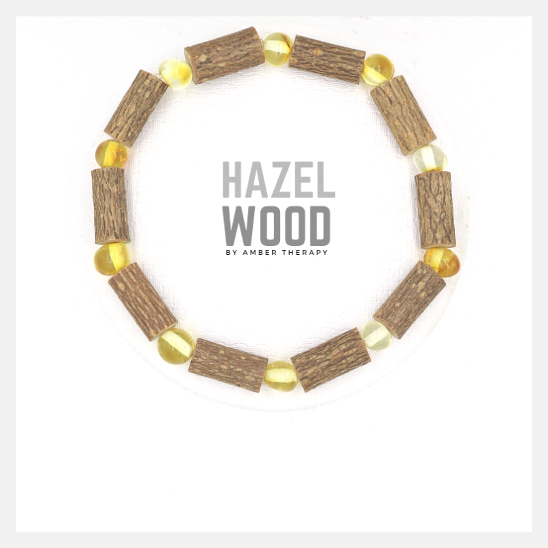 Adult Honey Amber & Hazelwood Bracelet