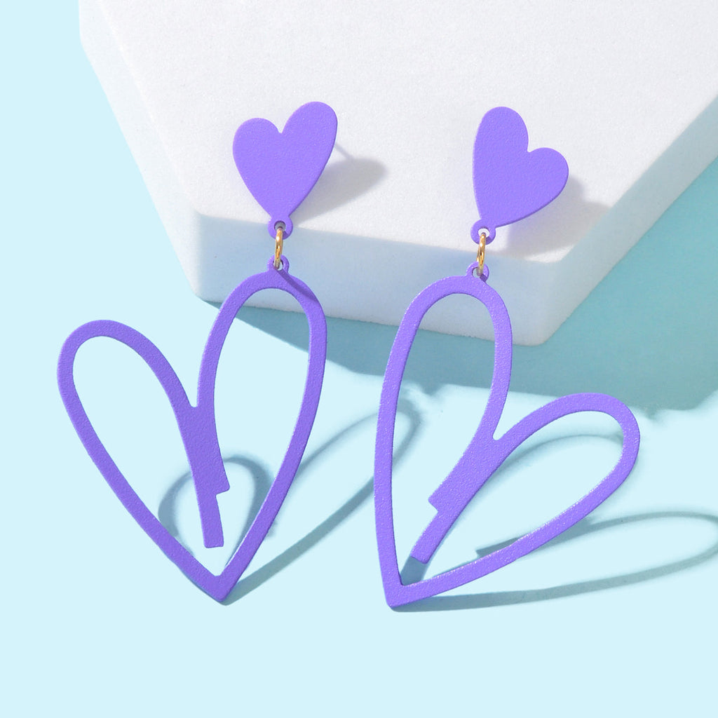 Romantic Heart-shaped Earrings Stylish Ear Accessories Dainty Gifts for Women-6