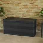NNEVL Garden Storage Box Brown 120x50x60 cm Poly Rattan-0