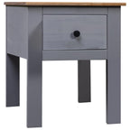 NNEVL Bedside Cabinet Grey 46x40x57 cm Pine Panama Range-0