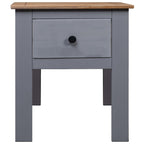 NNEVL Bedside Cabinet Grey 46x40x57 cm Pine Panama Range-2