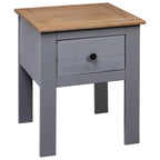 NNEVL Bedside Cabinet Grey 46x40x57 cm Pine Panama Range-3