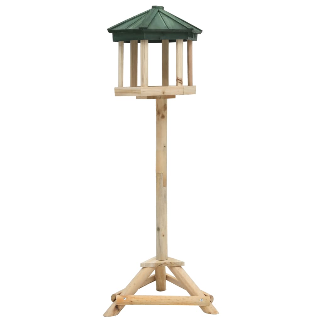NNEVL Standing Bird Feeder Solid Firwood 33x106 cm-0