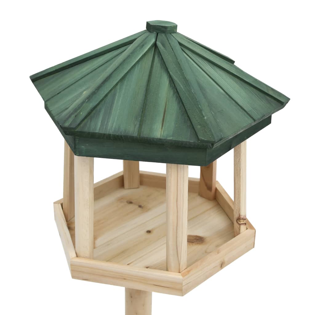 NNEVL Standing Bird Feeder Solid Firwood 33x106 cm-1