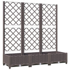 NNEVL Garden Planter with Trellis Brown 120x40x121.5 cm PP-1