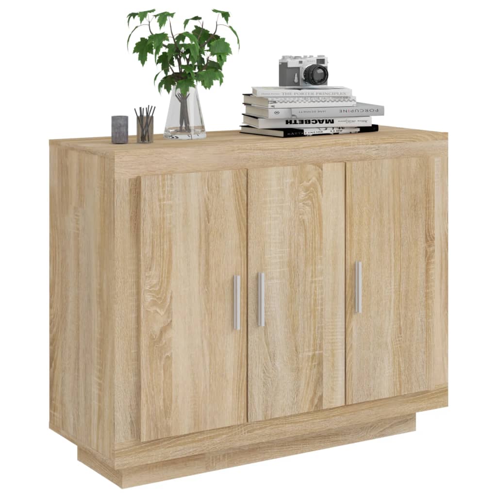 NNEVL Sideboard Sonoma Oak 92x35x75 cm Engineered Wood-3