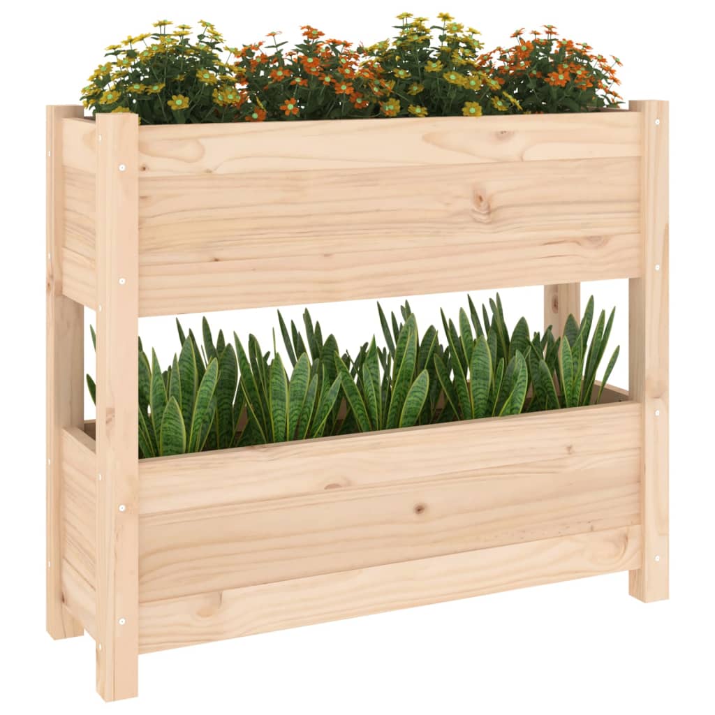 NNEVL Planter 77x25x66 cm Solid Wood Pine