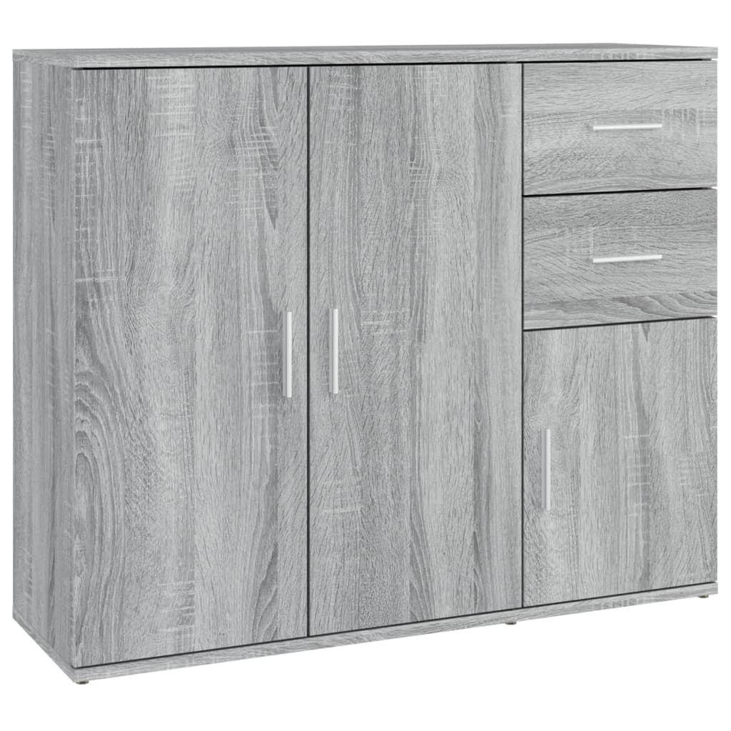 NNEVL Sideboard Grey Sonoma 91x29.5x75 cm Engineered Wood-1