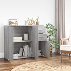 NNEVL Sideboard Grey Sonoma 91x29.5x75 cm Engineered Wood-2